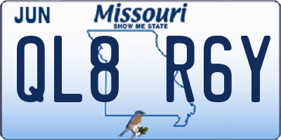 MO license plate QL8R6Y