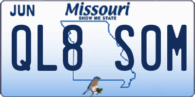 MO license plate QL8S0M