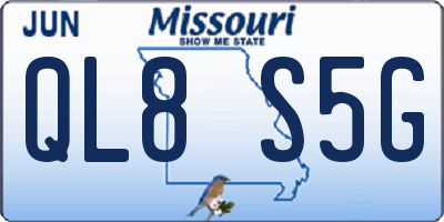 MO license plate QL8S5G