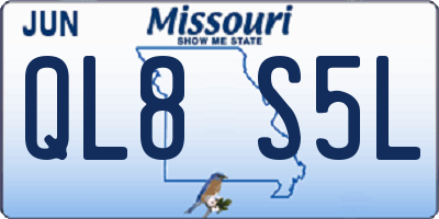 MO license plate QL8S5L