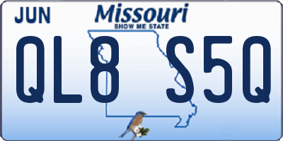 MO license plate QL8S5Q