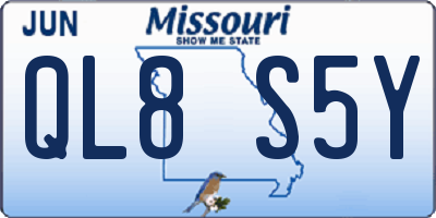 MO license plate QL8S5Y