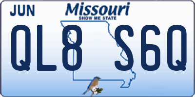 MO license plate QL8S6Q