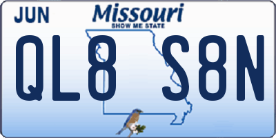 MO license plate QL8S8N