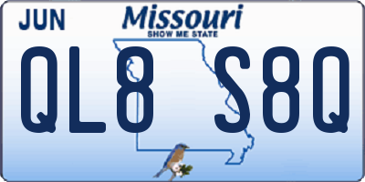 MO license plate QL8S8Q