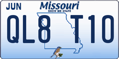 MO license plate QL8T1O