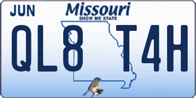 MO license plate QL8T4H