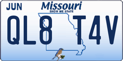 MO license plate QL8T4V