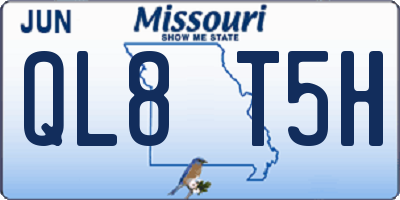 MO license plate QL8T5H