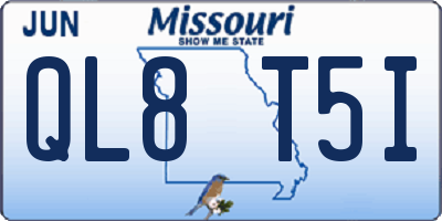 MO license plate QL8T5I