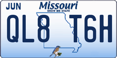 MO license plate QL8T6H