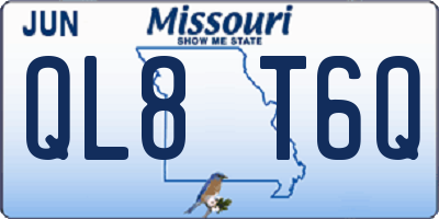 MO license plate QL8T6Q