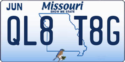 MO license plate QL8T8G