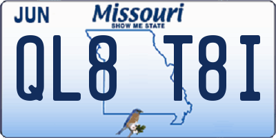 MO license plate QL8T8I