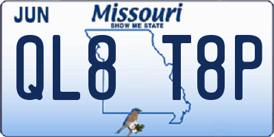 MO license plate QL8T8P