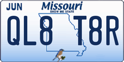 MO license plate QL8T8R
