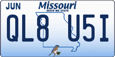 MO license plate QL8U5I