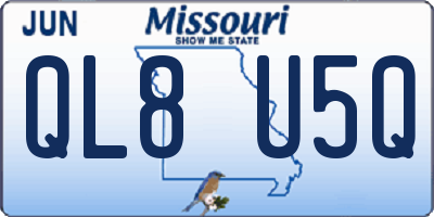 MO license plate QL8U5Q