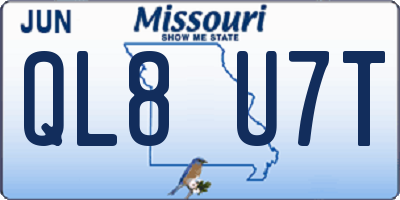 MO license plate QL8U7T