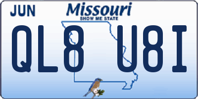 MO license plate QL8U8I