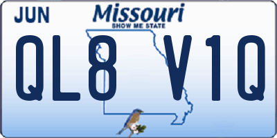MO license plate QL8V1Q