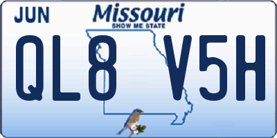 MO license plate QL8V5H