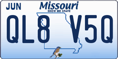 MO license plate QL8V5Q