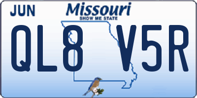 MO license plate QL8V5R