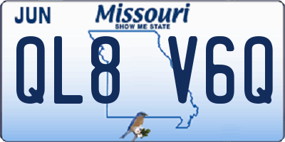 MO license plate QL8V6Q