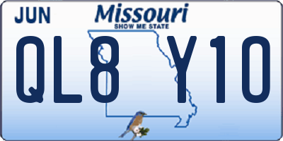 MO license plate QL8Y1O