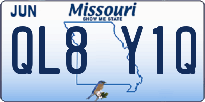 MO license plate QL8Y1Q