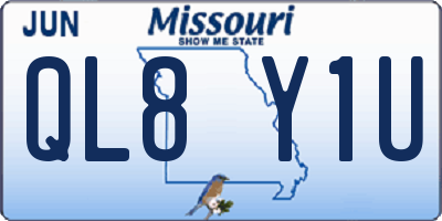 MO license plate QL8Y1U
