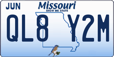 MO license plate QL8Y2M