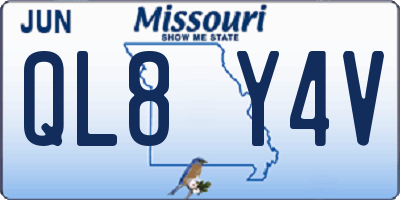 MO license plate QL8Y4V