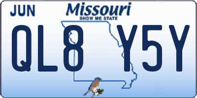 MO license plate QL8Y5Y
