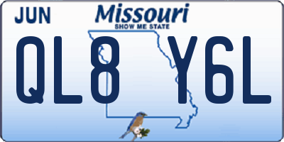 MO license plate QL8Y6L