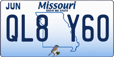 MO license plate QL8Y6O