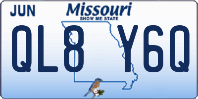 MO license plate QL8Y6Q