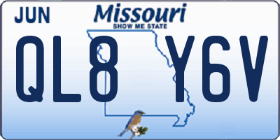 MO license plate QL8Y6V