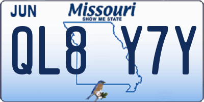 MO license plate QL8Y7Y