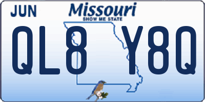 MO license plate QL8Y8Q