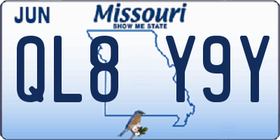 MO license plate QL8Y9Y