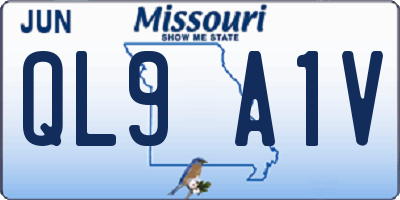 MO license plate QL9A1V