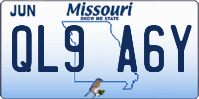 MO license plate QL9A6Y