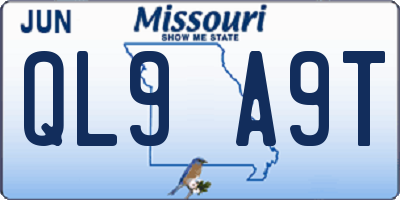MO license plate QL9A9T