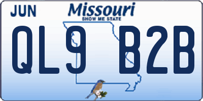 MO license plate QL9B2B
