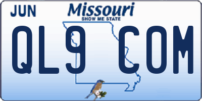 MO license plate QL9C0M