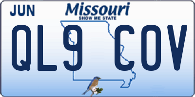 MO license plate QL9C0V