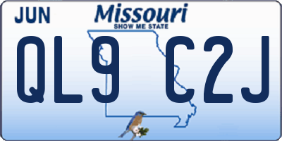 MO license plate QL9C2J