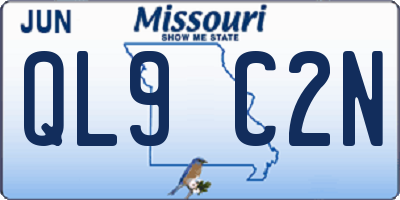 MO license plate QL9C2N